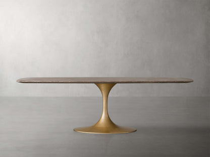 Saint Germain Stone Dining Table with Launette Base