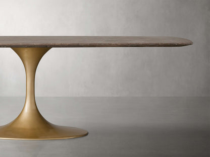 Saint Germain Stone Dining Table with Launette Base