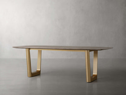 Saint Germain Stone Dining Table with Rennes Base