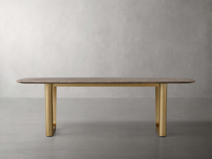 Saint Germain Stone Dining Table with Rennes Base