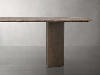 Saint Germain Stone Dining Table with Dauphine Base