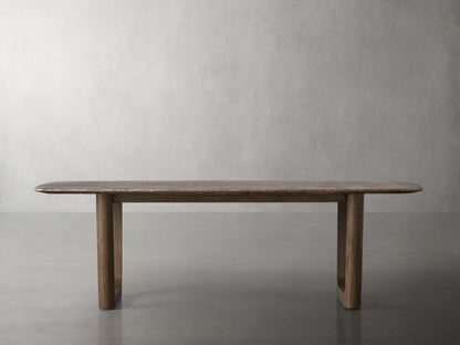 Saint Germain Stone Dining Table with Rennes Base