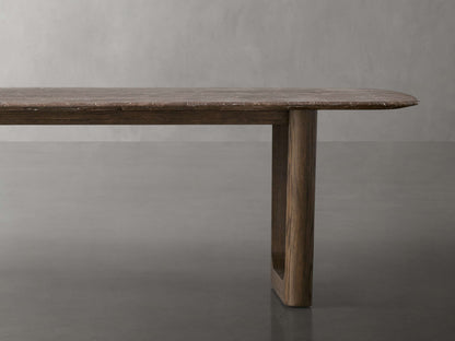 Saint Germain Stone Dining Table with Rennes Base