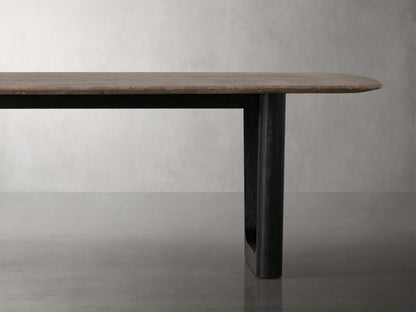 Saint Germain Stone Dining Table with Rennes Base