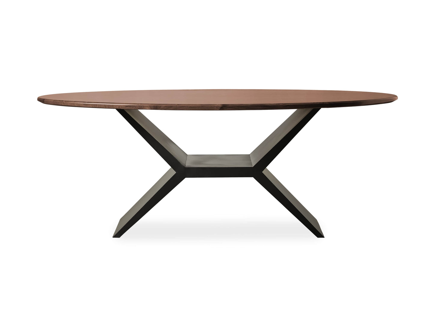 Jacob Oval Dining Table with Vertex Base
