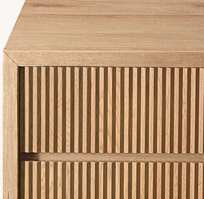 Reclaimed Oak Reeded 12-Drawer Dresser