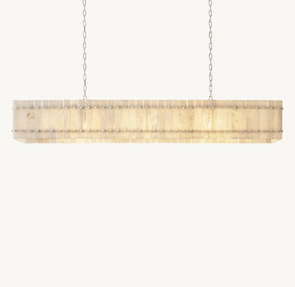 San Marco Alabaster Linear Chandelier 72"