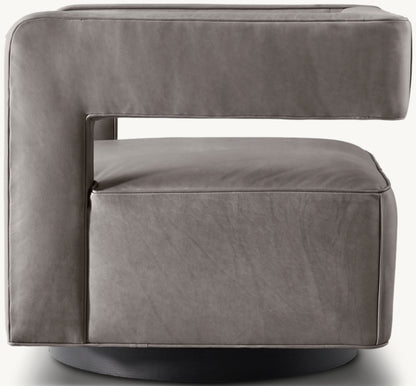 Drew Leather Swivel Chair