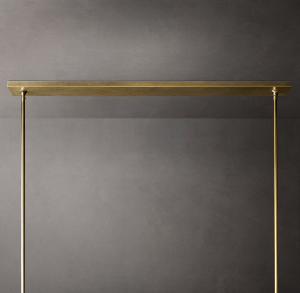 Pauillac Fabric Shade Linear Chandelier 49"