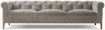 Italia Chesterfield 3-Cushion Sofa - Oak Base