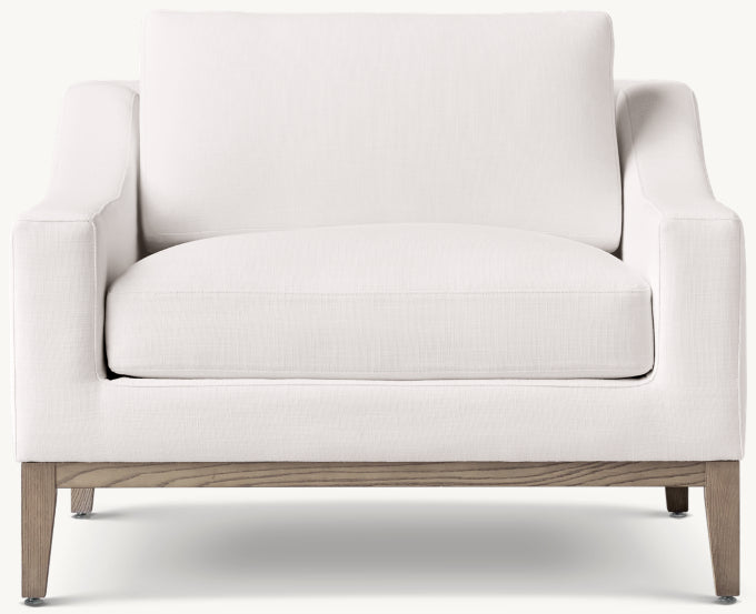 Italia Slope Arm Chair - Oak Base