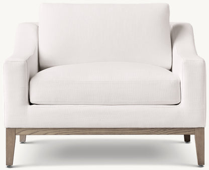 Italia Slope Arm Chair - Oak Base