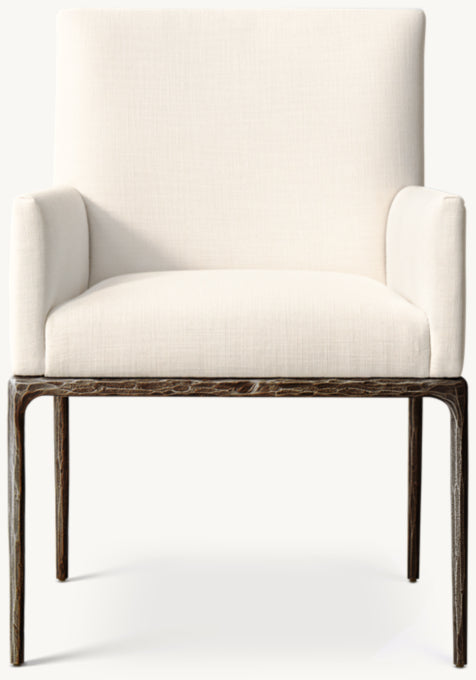 Thaddeus Track Fabric Dining Armchair