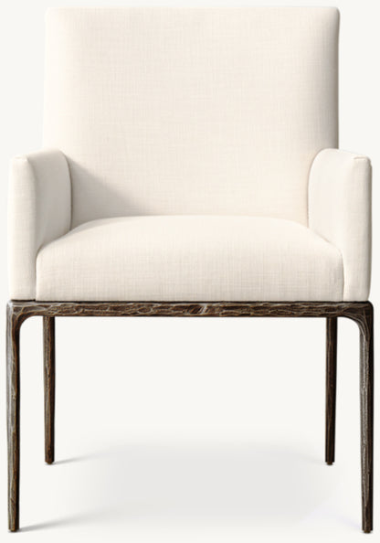 Thaddeus Track Fabric Dining Armchair