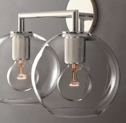 Utilitaire Globe Shade Double Sconce