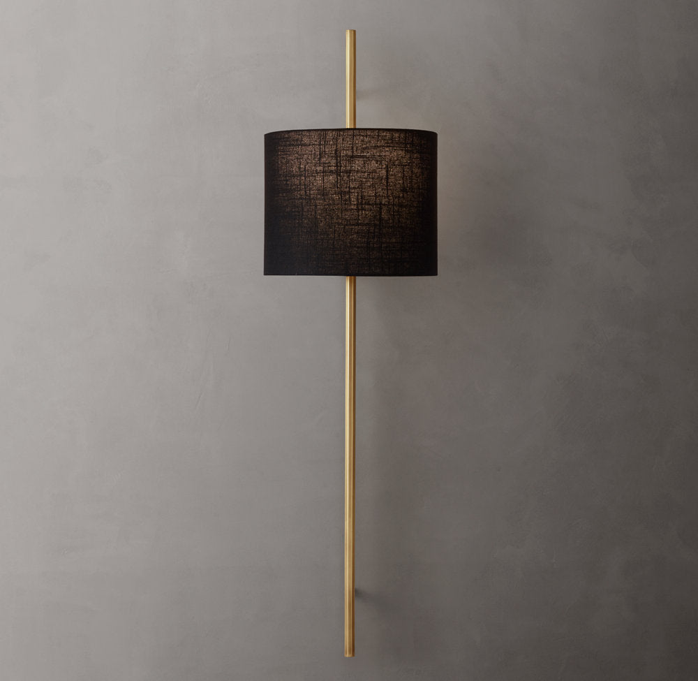Vela Octagonal Bar Sconce - Round Shade