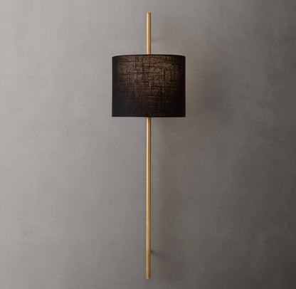 Vela Octagonal Bar Sconce - Round Shade