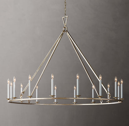 19TH C. ENGLISH OPENWORK ROUND CHANDELIER 60"