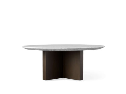 Saint Germain Round Stone Coffee Table with Clement Base
