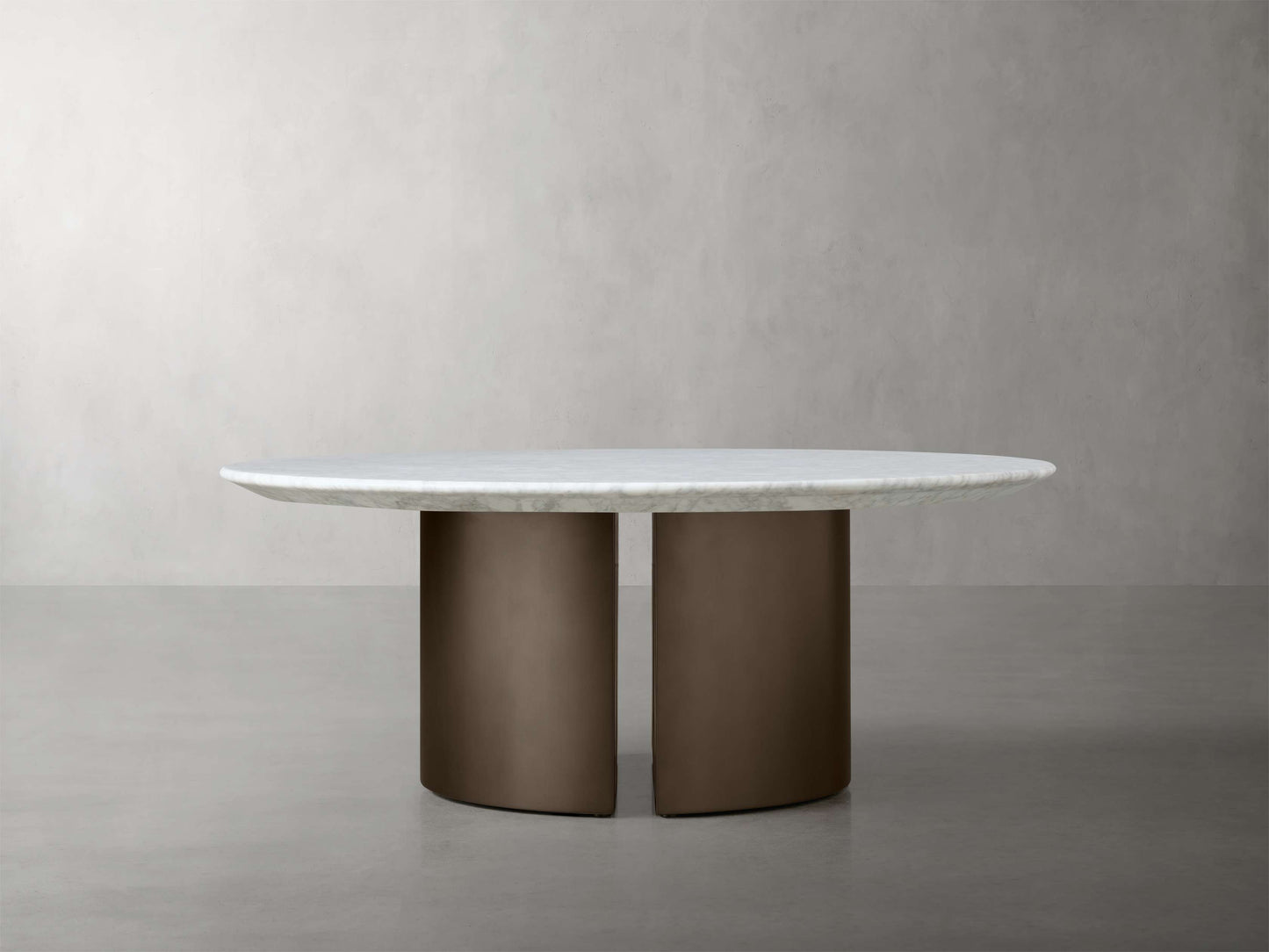 Saint Germain Round Coffee Table with Metal Dauphine Base