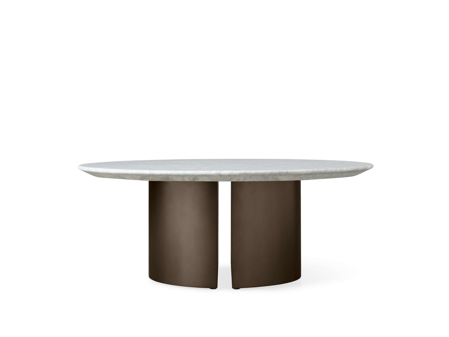 Saint Germain Round Coffee Table with Metal Dauphine Base