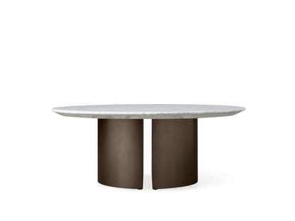 Saint Germain Round Coffee Table with Metal Dauphine Base