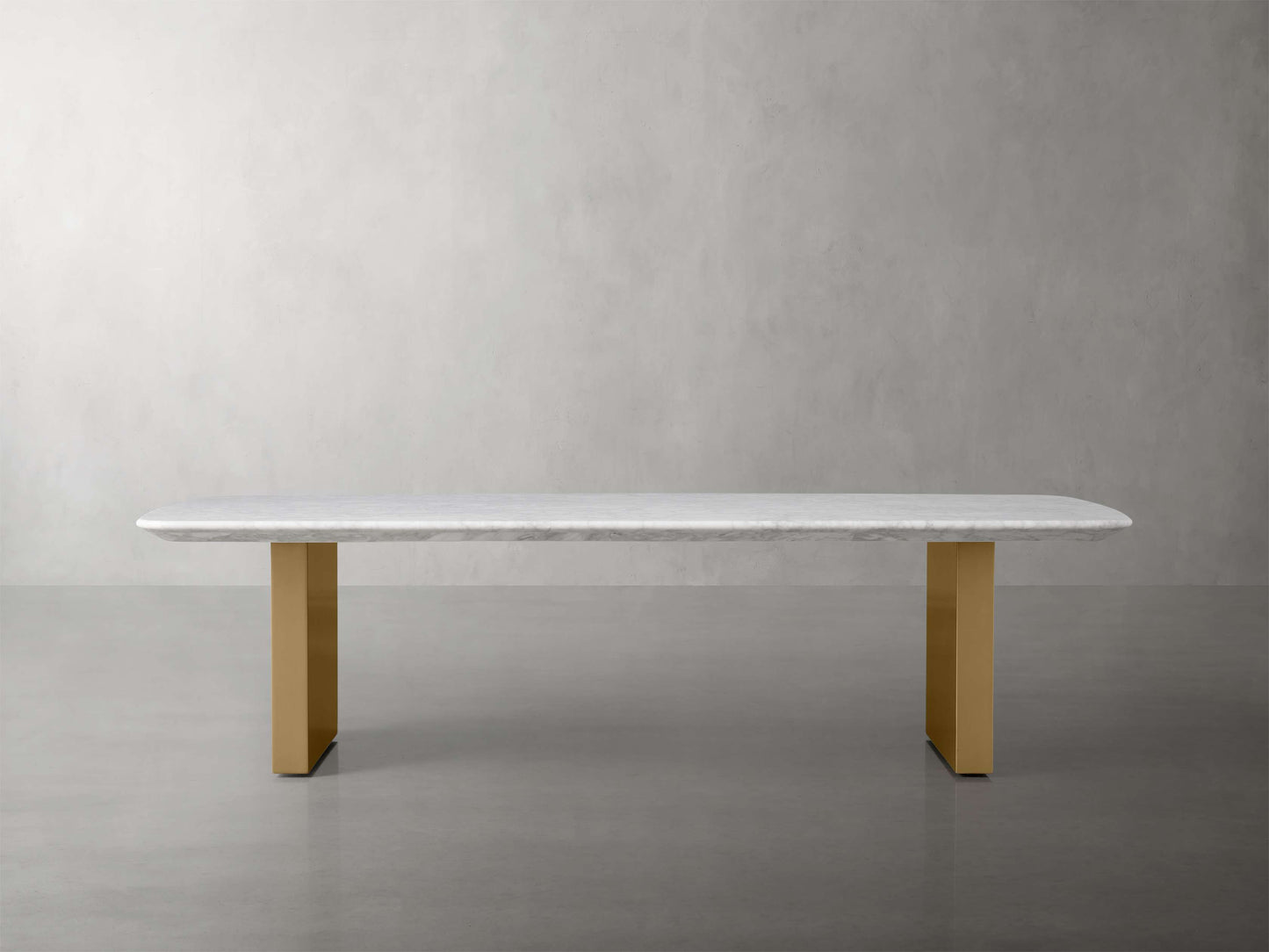 Saint Germain Stone Top Coffee Table with Brass Clement Base