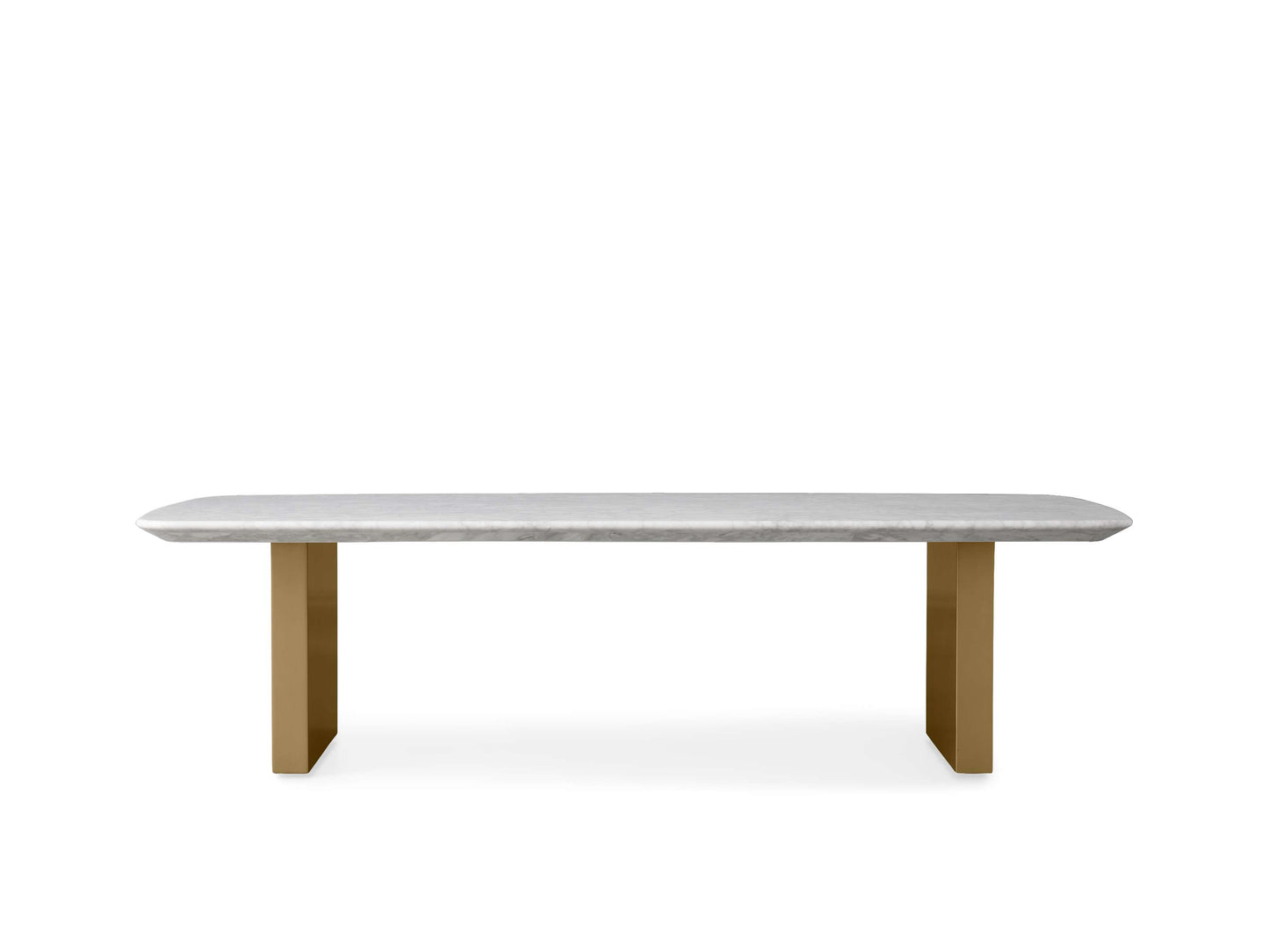 Saint Germain Stone Top Coffee Table with Brass Clement Base