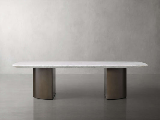 Saint Germain Coffee Table with Metal Dauphine Base