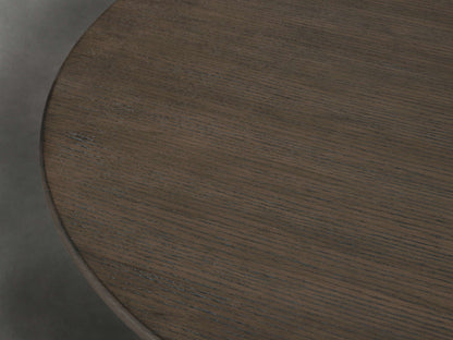 Saint Germain Round Wood Coffee Table with Dauphine Base