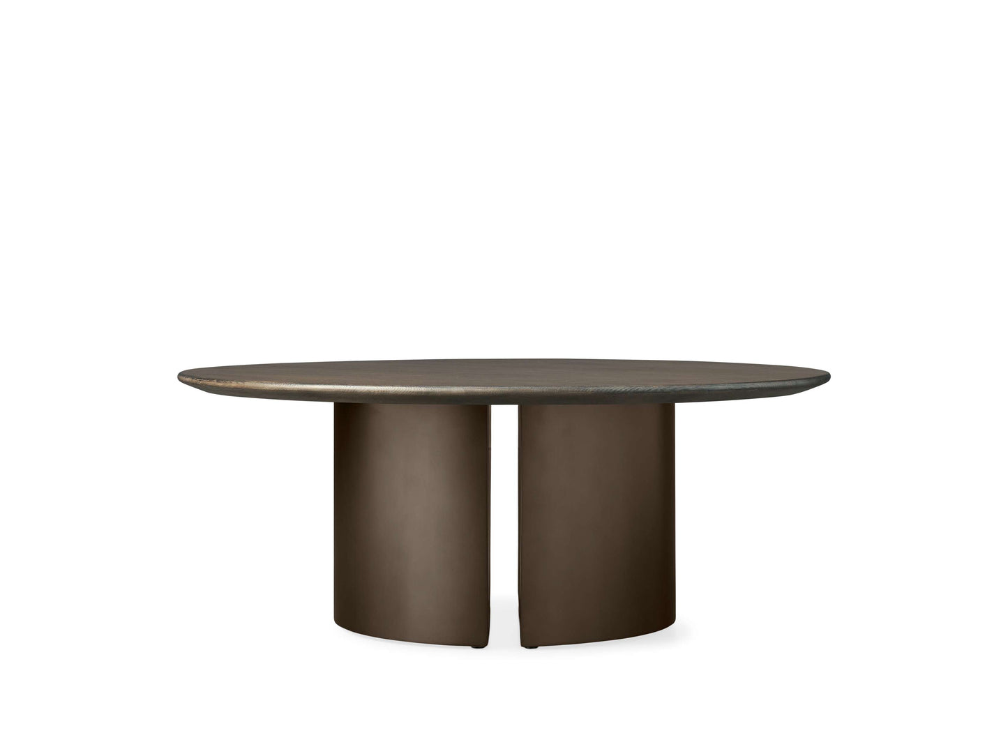 Saint Germain Round Wood Coffee Table with Dauphine Base