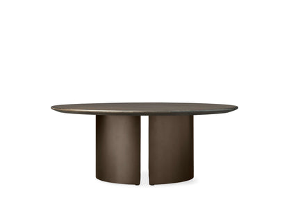 Saint Germain Round Wood Coffee Table with Dauphine Base