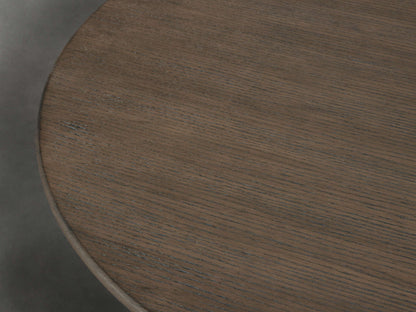 Saint Germain Round Wood Coffee Table with Dauphine Base