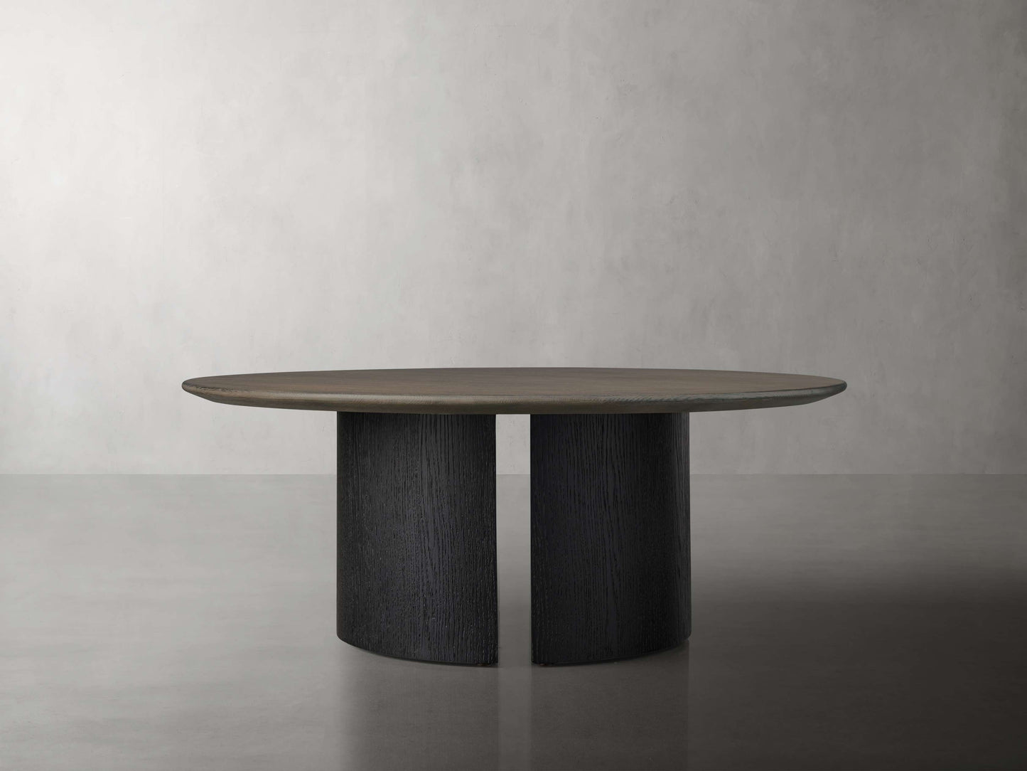 Saint Germain Round Wood Coffee Table with Dauphine Base