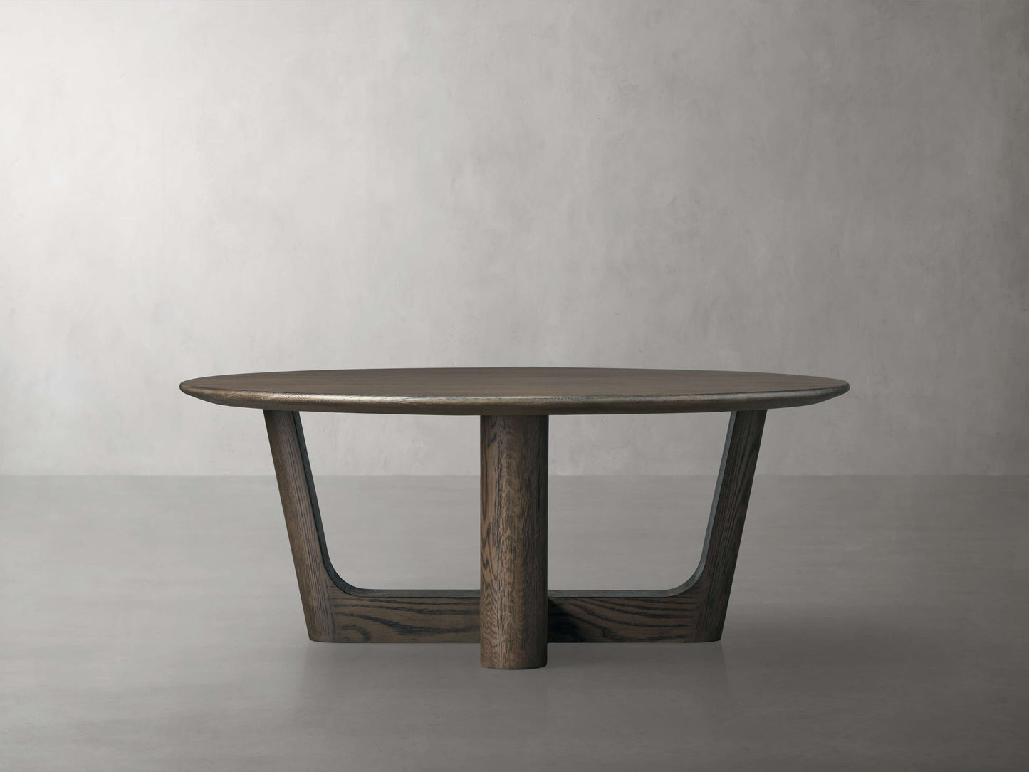 Saint Germain Round Wood Coffee Table with Rennes Base