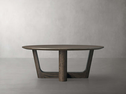 Saint Germain Round Wood Coffee Table with Rennes Base