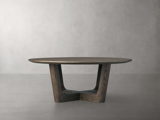 Saint Germain Round Wood Coffee Table with Rennes Base