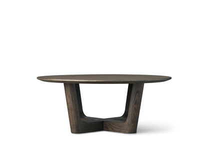 Saint Germain Round Wood Coffee Table with Rennes Base