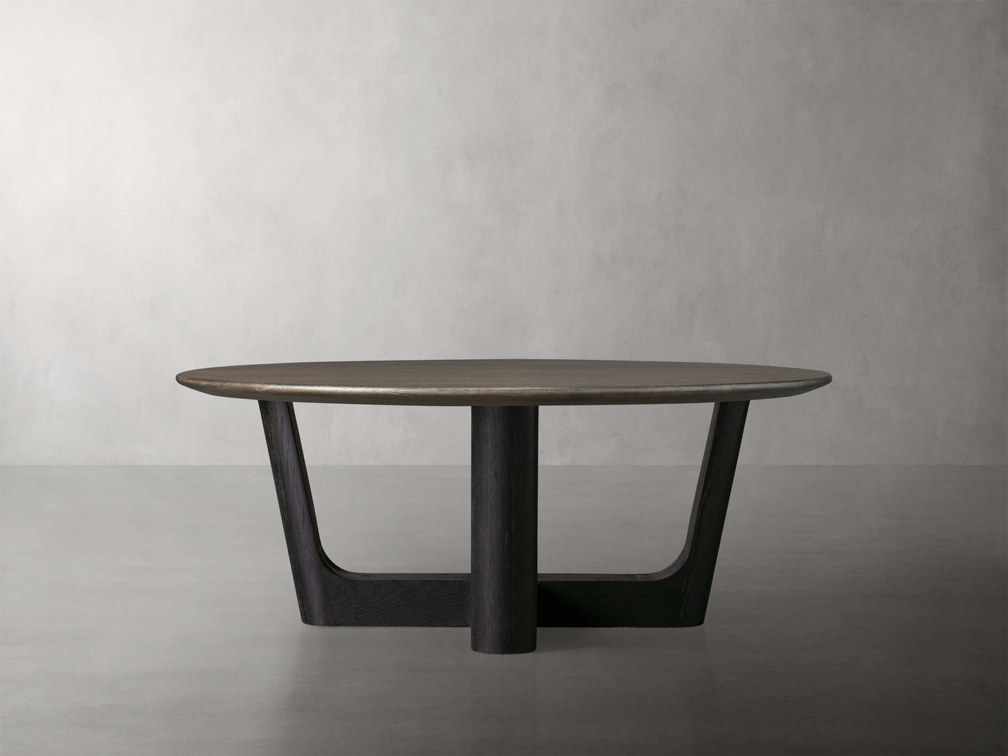 Saint Germain Round Wood Coffee Table with Rennes Base