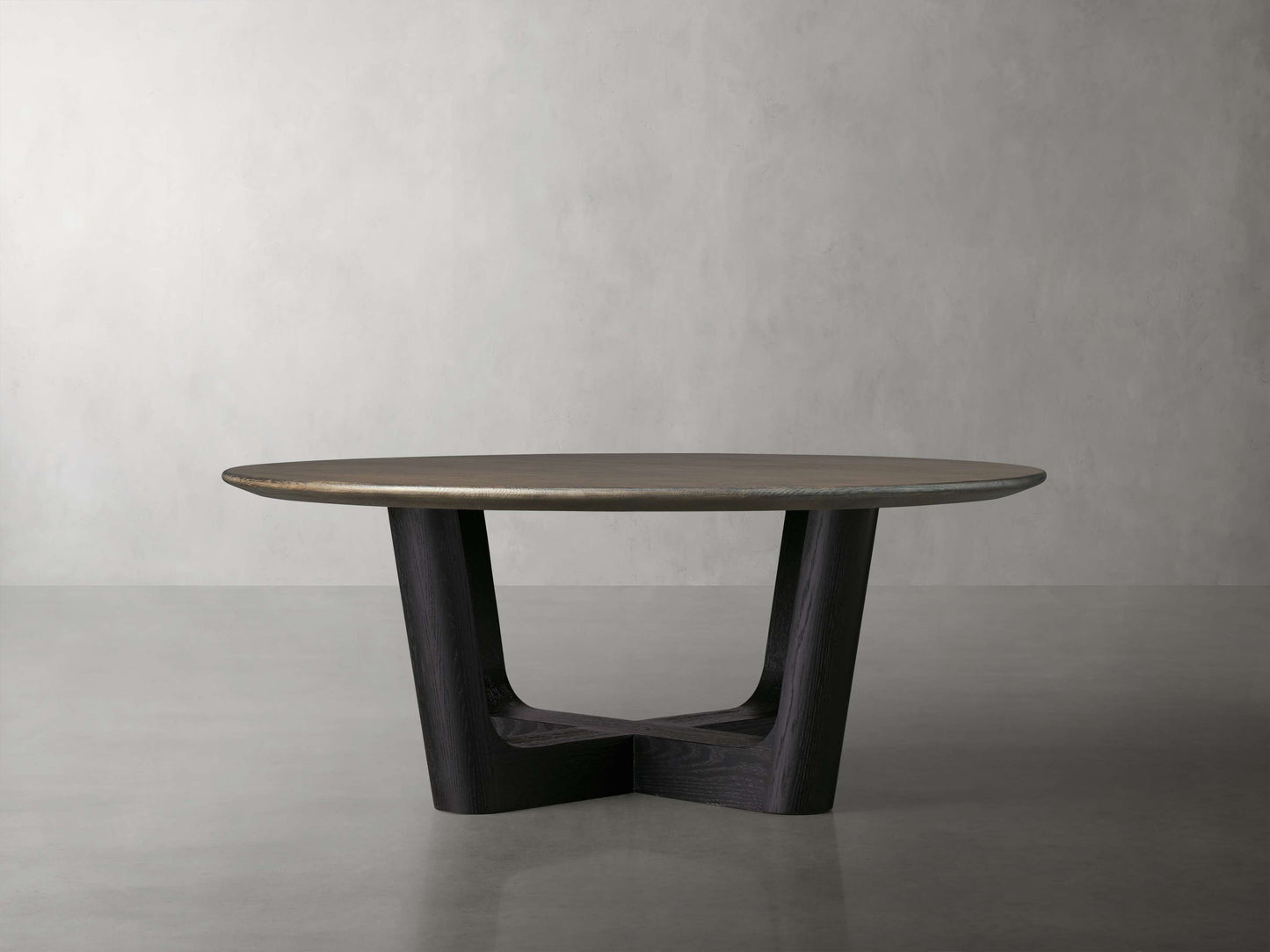 Saint Germain Round Wood Coffee Table with Rennes Base