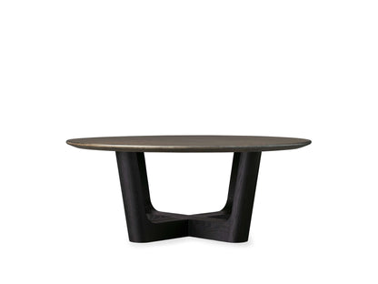 Saint Germain Round Wood Coffee Table with Rennes Base
