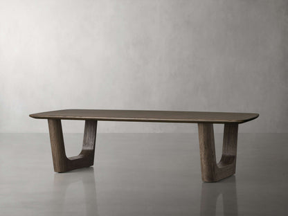 Saint Germain 72" Wood Coffee Table with Rennes Base