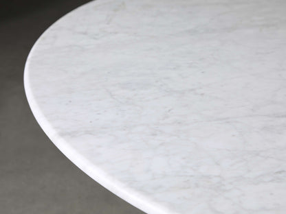 Saint Germain Round Stone Top Coffee Table with Wood Clement Base