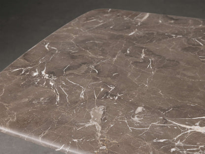 Saint Germain Stone Top Coffee Table with Wood Clement Base