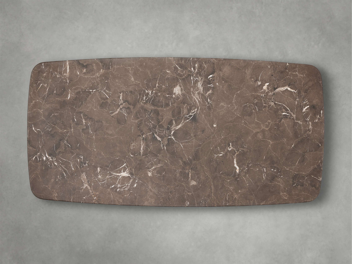 Saint Germain Stone Top Coffee Table with Wood Clement Base