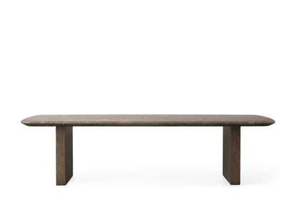 Saint Germain Stone Top Coffee Table with Wood Clement Base
