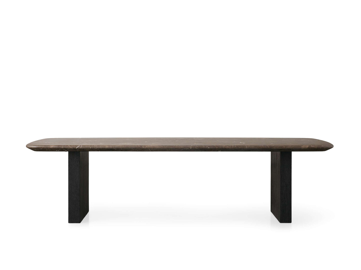 Saint Germain Stone Top Coffee Table with Wood Clement Base