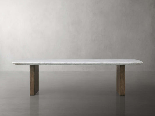 Saint Germain Stone Top Coffee Table with Clement Base