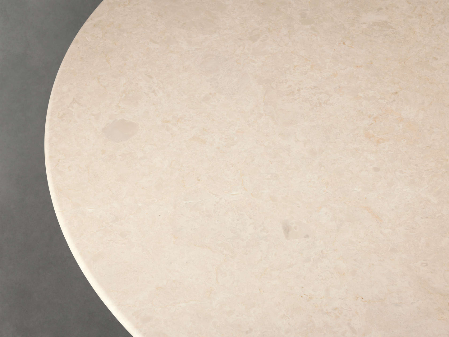 Saint Germain Round Stone Coffee Table with Dauphine Base