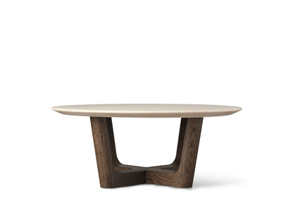 Saint Germain Round Stone Coffee Table with Rennes Base